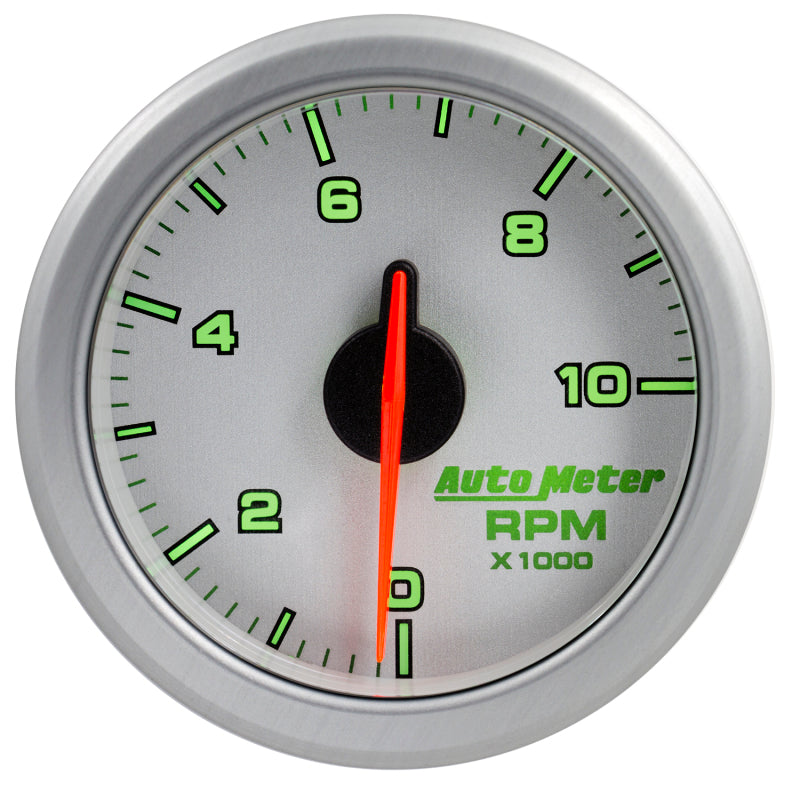 Autometer Airdrive 2-1/6in Tachometer Gauge 0-10K RMP - Silver 9197-UL