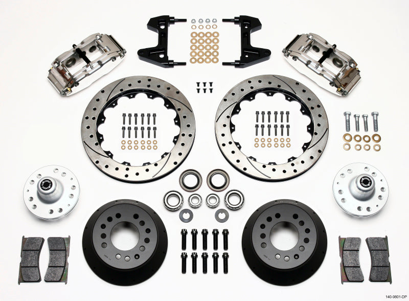 Wilwood Narrow Superlite 6R Front Hub Kit 12.88in Drill Pol 74-80 Pinto/Mustang II Disc Spindle only Wilwood