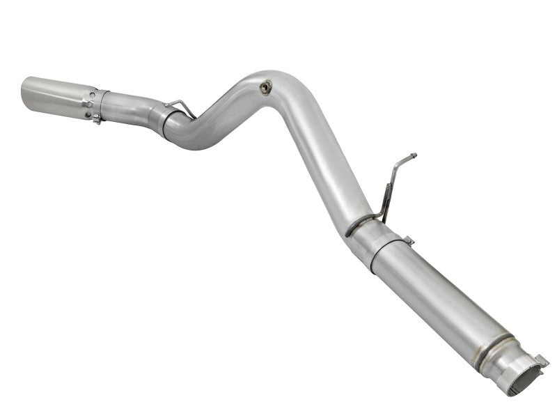 aFe Atlas Exhaust 5in DPF-Back Aluminized Steel w/ Polished Tips 16-17 GM Diesel Truck V8-6.6L (td) aFe