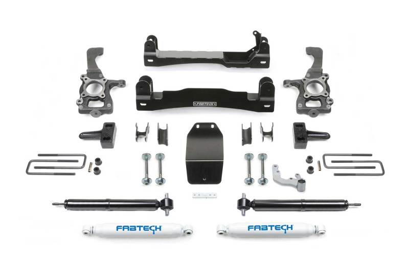 Fabtech 15-18 Ford F150 4WD 4in Basic System w/Rear Perf. Shocks - eliteracefab.com