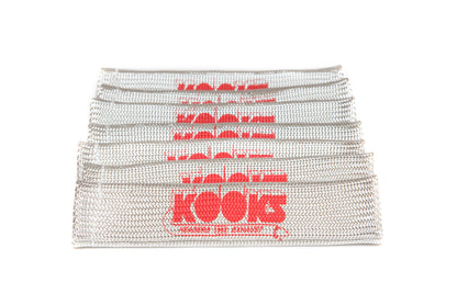 Kooks Universal Spark Plug Sleeve Set - Natural w/Red Logo (Set of 8).