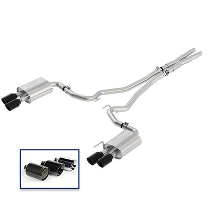 Ford Racing 2018+ Mustang GT 5.0L Cat-Back Extreme Exhaust System w/ Quad Black Chrome Tips Ford Racing