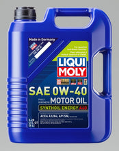 Load image into Gallery viewer, LIQUI MOLY 5L Synthoil Energy A40 Motor Oil SAE 0W40