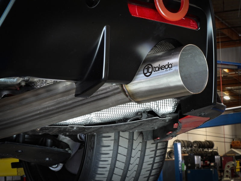 aFe POWER Takeda 2020 Toyota Supra L6-3.0L (t) 3.5in 304 SS CB Exhaust 4in Brushed Finish Tip - eliteracefab.com