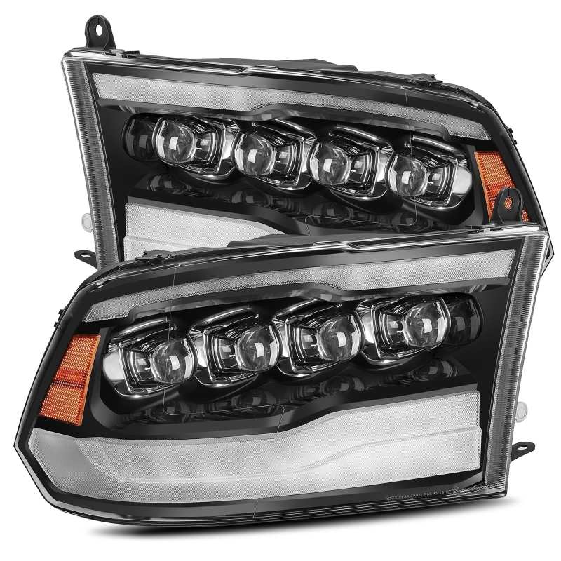 09-18 Ram Truck NOVA-Series LED Projector Headlights Jet Black - eliteracefab.com