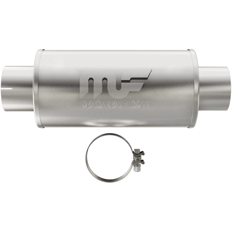 MagnaFlow Muffler Mag DSL SS 7x7x14 4in Inlet 4in Outlet - eliteracefab.com