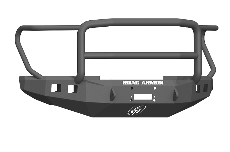 Road Armor 17-20 Ford F-250 Stealth Wide Fender Front Winch Bumper w/Lonestar Guard - Tex Blk - eliteracefab.com