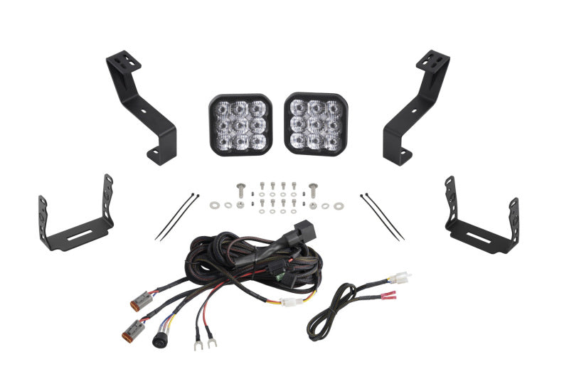 Diode Dynamics SS5 Bumper LED Pod Light Kit for 2019-Present Ram - Pro White Driving