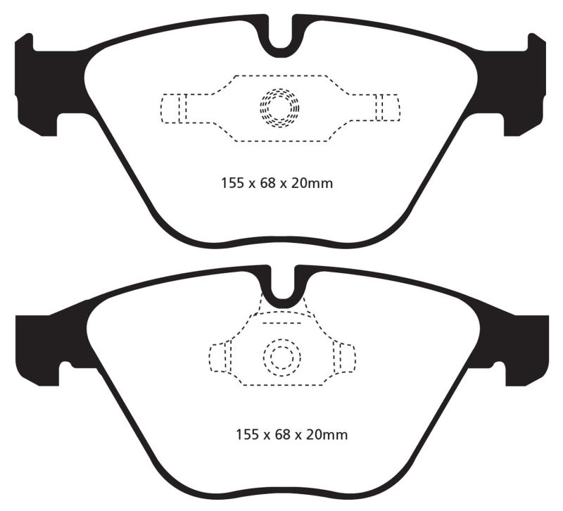 EBC 11+ BMW Z4 3.0 Twin Turbo iS (E89) Redstuff Front Brake Pads - eliteracefab.com