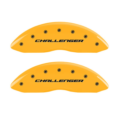 MGP 4 Caliper Covers Engraved Fr Challenger Rr Vintage RT Yellow Finish Black Char 06 Dodge Charger MGP