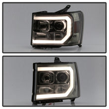 Load image into Gallery viewer, Spyder GMC Sierra 1500/2500/3500 07-13 V2 Projector Headlights - Smoke PRO-YD-GS07V2-LBDRL-SM - eliteracefab.com