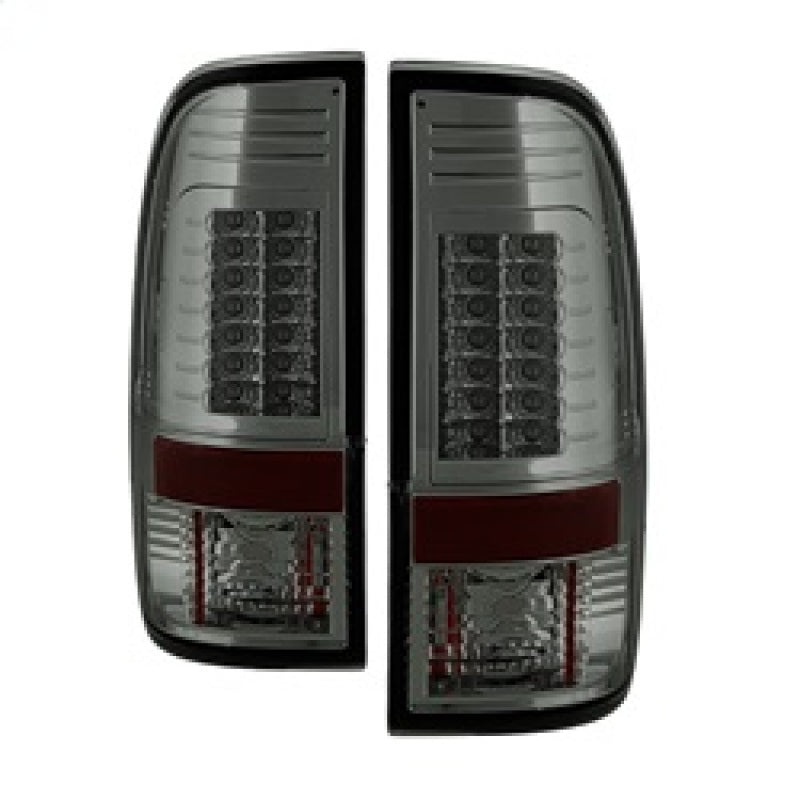 Spyder Ford Super Duty 08-15 Version 2 LED Tail Lights Smoke ALT-YD-FS07-LED-G2-SM - eliteracefab.com