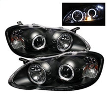 Load image into Gallery viewer, Spyder Toyota Corolla 03-08 Projector Headlights LED Halo- LED Blk - Low H1 PRO-YD-TC03-HL-BK - eliteracefab.com