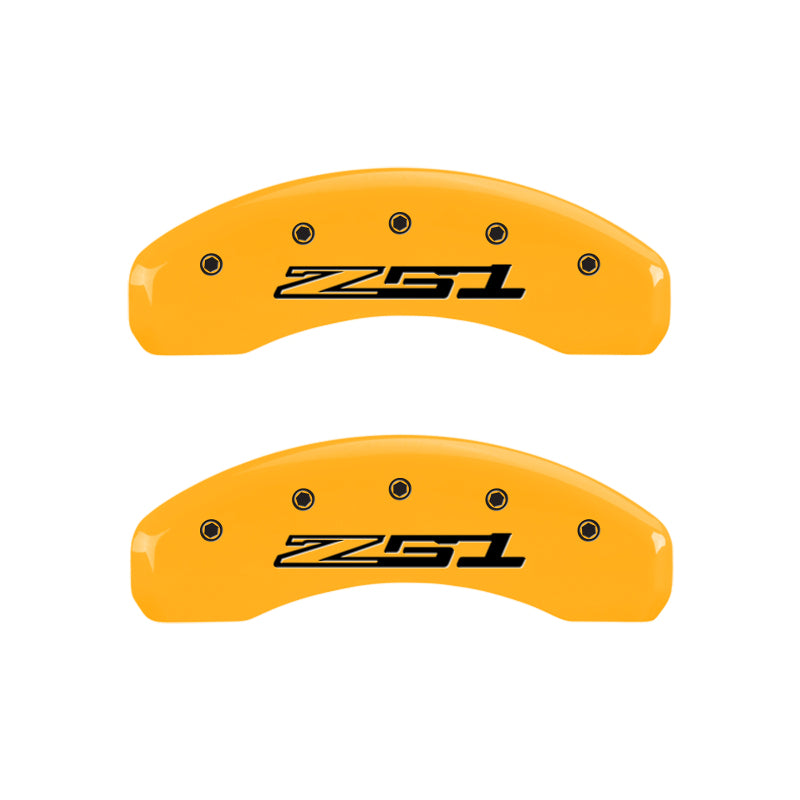 MGP Front set 2 Caliper Covers Engraved Front Bowtie Black finish silver ch MGP