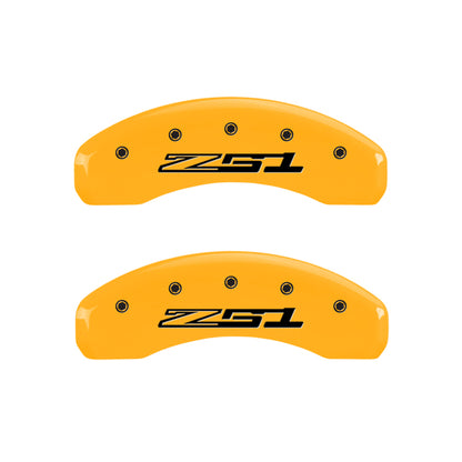 MGP Front set 2 Caliper Covers Engraved Front Bowtie Black finish silver ch MGP
