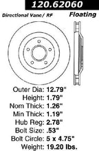 Load image into Gallery viewer, CENTRIC 97-04 CHEVY CORVETTE RIGHT FRONT PREMIUM ROTOR, 120.62060 - eliteracefab.com