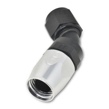 Load image into Gallery viewer, Russell Performance -8 AN Black/Silver 45 Degree Full Flow Hose End