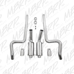 MBRP 05-09 Ford Shelby GT500 / GT Dual Split Rear Street Version 4in Tips T409 Exhaust System - eliteracefab.com