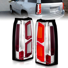 Load image into Gallery viewer, ANZO 2015-2020 Chevrolet Tahoe LED Tail Lights w/ Light Bar Chrome Housing Clear Lens