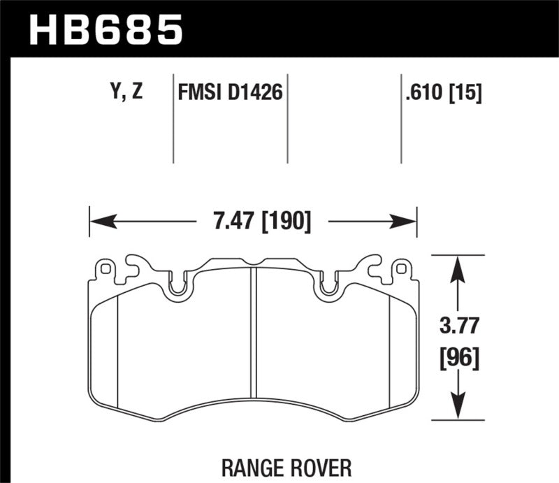 Hawk 10-11 Range Rover/Range Rover Sport Supercharged LTS Front Brake Pads - eliteracefab.com