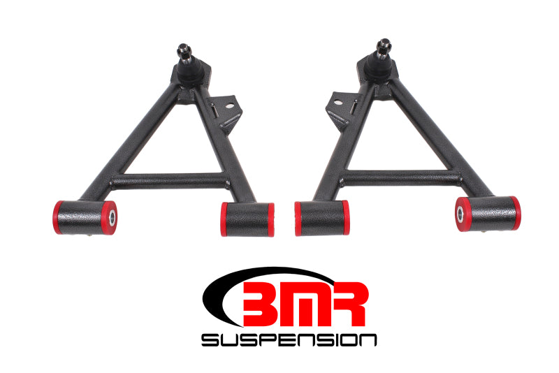 BMR 94-04 MUSTANG LOWER NON-ADJ. A-ARMS (COILOVER ONLY) W/ STD. BALL JOINT (POLY) - BLACK HAMMERTONE ( 1994-2004 ) - eliteracefab.com