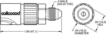 Wilwood Quick Disconnect - Female Side -3 AN Wilwood