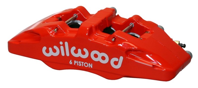Wilwood Caliper-Forged Dynapro 6 5.25in Mount-Red-R/H 1.38/1.00/1.00in Pistons .81in Disc Wilwood