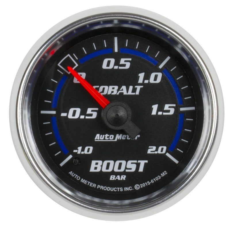 Autometer Cobalt Gauge Vac/Boost 2 1/16in -1 - +2 Bar Mechanical Cobalt 6103-M2
