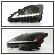 Load image into Gallery viewer, Spyder Lexus IS 250/350 2006-2010 Projector Headlights DRL Black Smoke PRO-YD-LIS06-DRL-BSM - eliteracefab.com