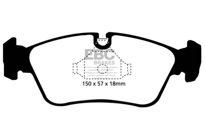 EBC 99-02 BMW Z3 2.5 Redstuff Front Brake Pads - eliteracefab.com