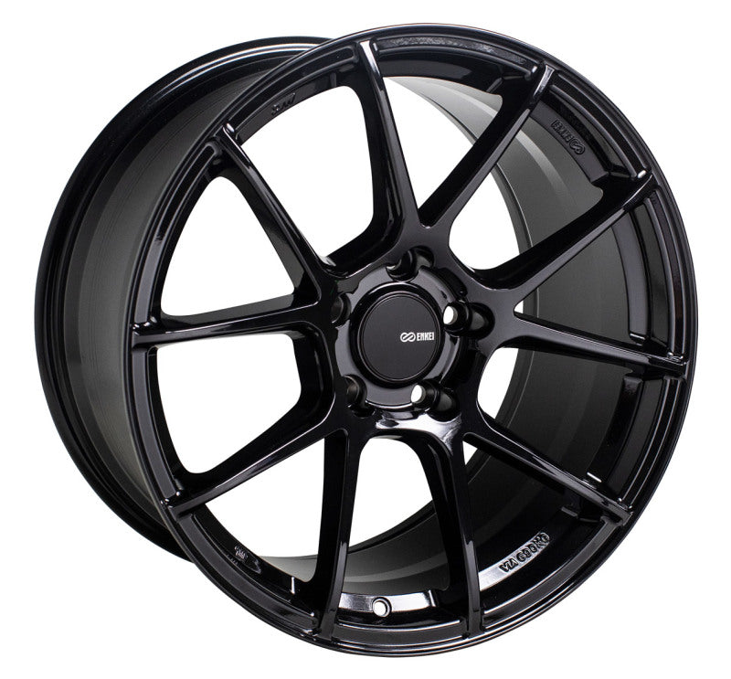 Enkei TS-V 18x8 5x114.3 35mm Offset 72.6mm Bore Gloss Black Wheel Enkei