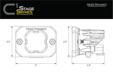 Load image into Gallery viewer, Diode Dynamics Stage Series C1 LED Pod - White SAE Fog Flush WBL Each