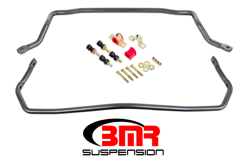 BMR 78-87 G-Body Front & Rear Sway Bar Kit w/ Bushings - Black Hammertone