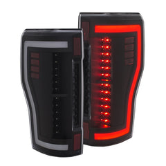 ANZO 2017+ Ford F-250 LED Taillights - Black/Clear - eliteracefab.com