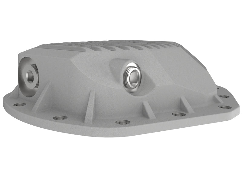 aFe Street Series Rear Differential Cover Raw w/ Machined Fins 01-18 GM Diesel Trucks V8-6.6L (td) - eliteracefab.com