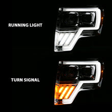 Load image into Gallery viewer, ANZO 2009-2013 Ford F-150 Projector Light Bar G4 Switchback H.L. Chrome Amber - eliteracefab.com