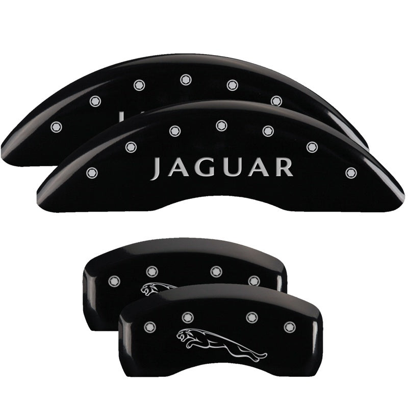 MGP 4 Caliper Covers Engraved Front & Rear I-Vtec Black Finish Silver Char 2017 Acura MDX MGP