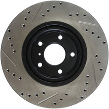 Load image into Gallery viewer, STOPTECH 06-07 350Z / 05-07 G35 EXP SPORT/ 06-07 G35X SPORTSTOP SLOTTED &amp; DRILLED FRONT LEFT ROTOR, 127.42080L - eliteracefab.com