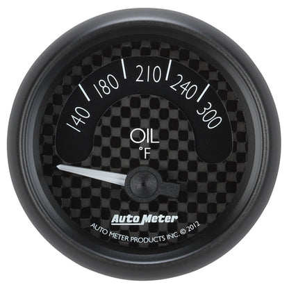Autometer GT Series 52mm Short Sweep Electronic 140-300 Deg F Oil Temperature 8048