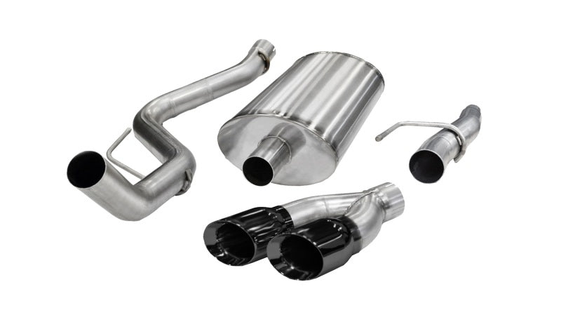 Corsa 11-13 Ford F-150 5.0L V8 Black Sport Cat-Back Exhaust - eliteracefab.com