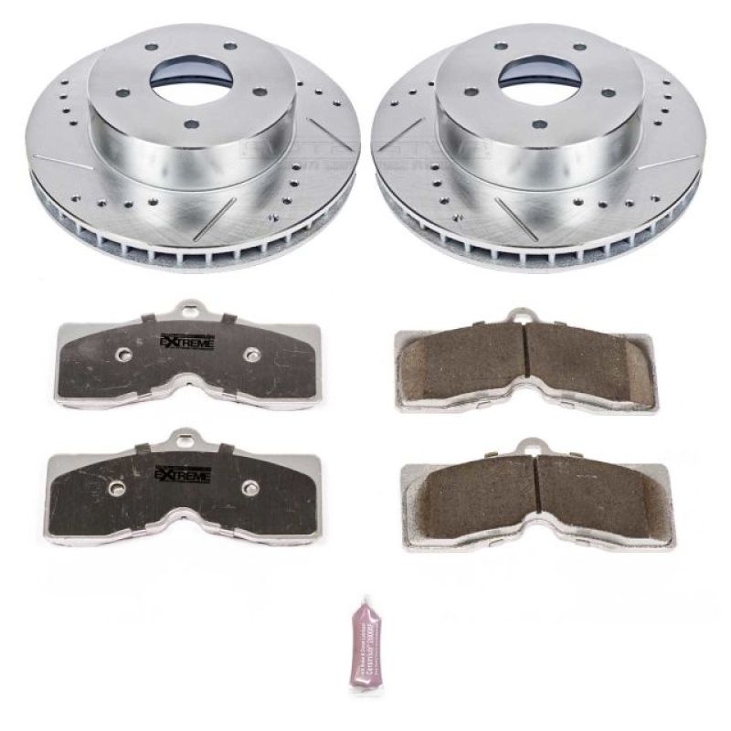 Power Stop 63-82 Chevrolet Corvette Front Z26 Street Warrior Brake Kit PowerStop