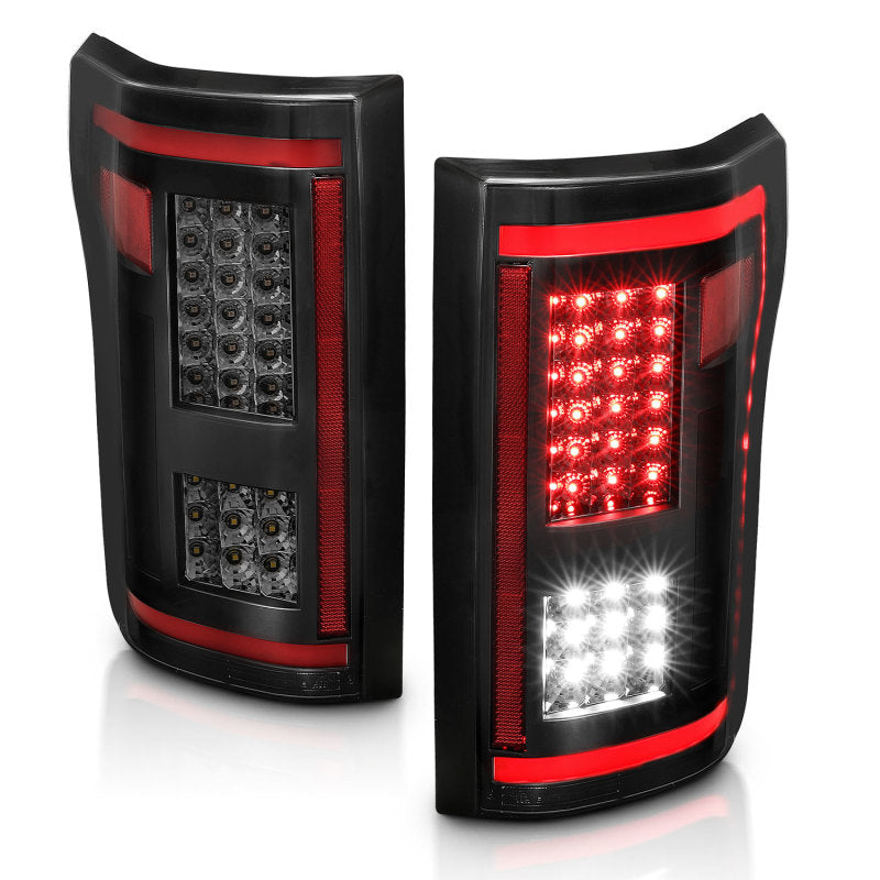 ANZO 15-17 Ford F-150 LED Taillights - Smoke - eliteracefab.com