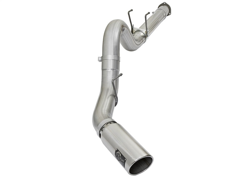 aFe ATLAS 5in DPF-Back Alum Steel Exhaust System w/Polished Tip 2017 Ford Diesel Trucks V8-6.7L (td) - eliteracefab.com