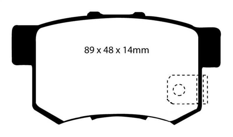 EBC 97 Acura CL 2.2 Redstuff Rear Brake Pads - eliteracefab.com