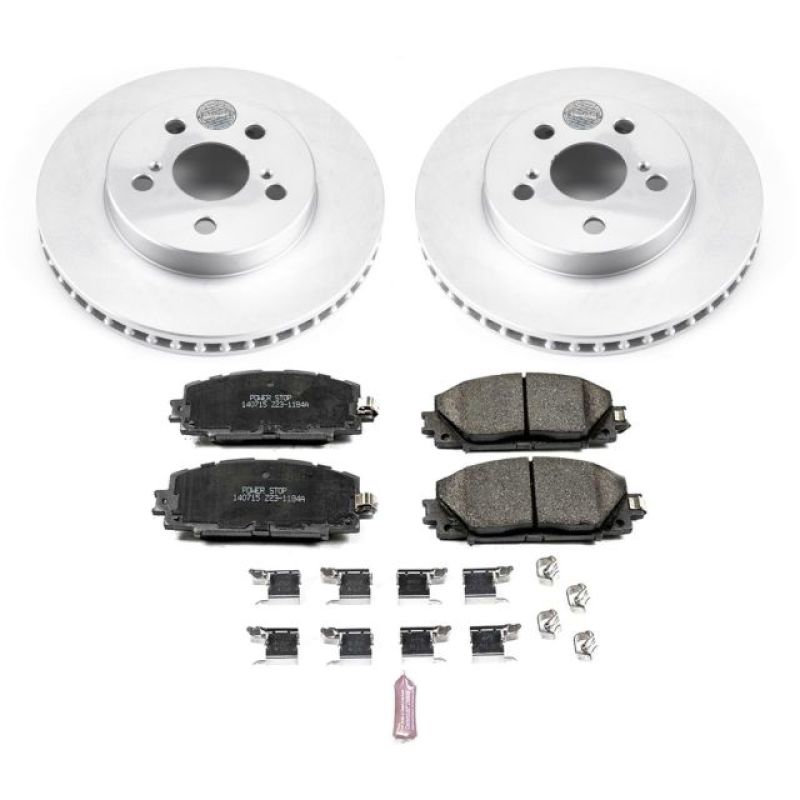 Power Stop 16-18 Toyota Prius Front Z17 Evolution Geomet Coated Brake Kit - eliteracefab.com