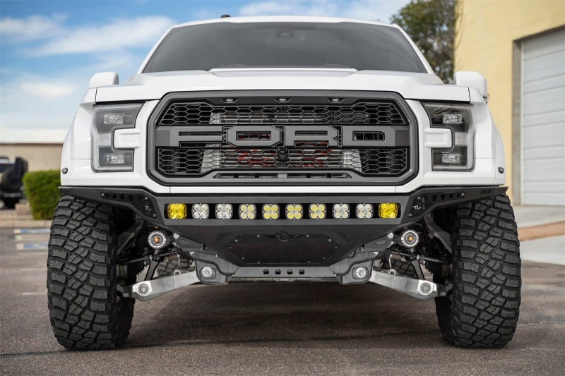 Addictive Desert Designs 17-20 Ford F-150 Raptor Rock Fighter Frame Cut Front Bumper - eliteracefab.com