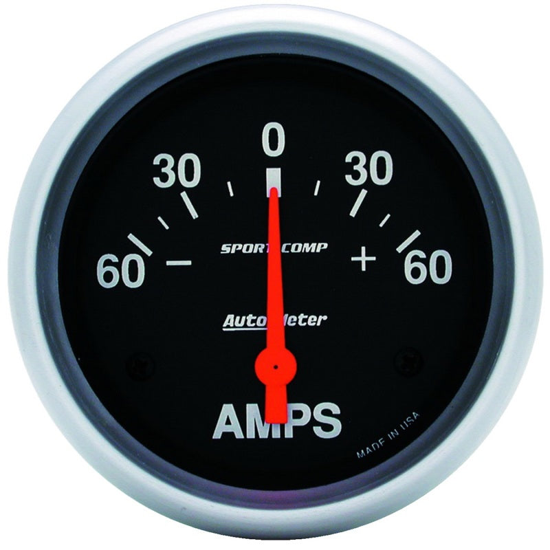 Autometer 2-5/8in Electric 60-0-60 Amps Ammeter 3586