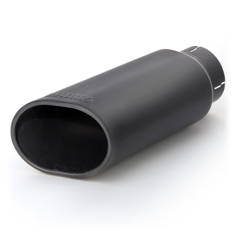 Banks Power Tailpipe Tip Kit - SS Obround Slash Cut - Black - 3.5in Tube - 4.38in X 5.25in X 13.38in Banks Power