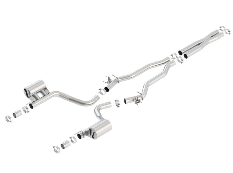 Borla 15-16 Dodge Charger Hellcat 6.2L V8 ATAK Catback Exhaust w/ Valves No Tips Factory Valance - eliteracefab.com