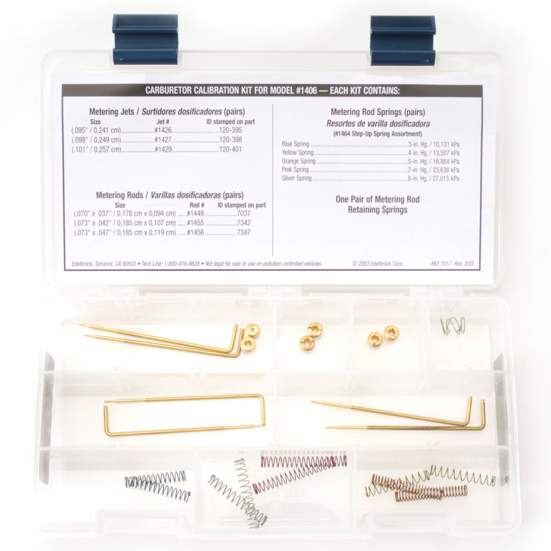 Edelbrock Jet / Rod Kit for 1406 - eliteracefab.com